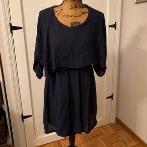 Maternal America Dresses - Maternal America. Navy Blue overlay nursing dress Maternal America Dresses - Maternal America. Navy Blue overlay nursing dress